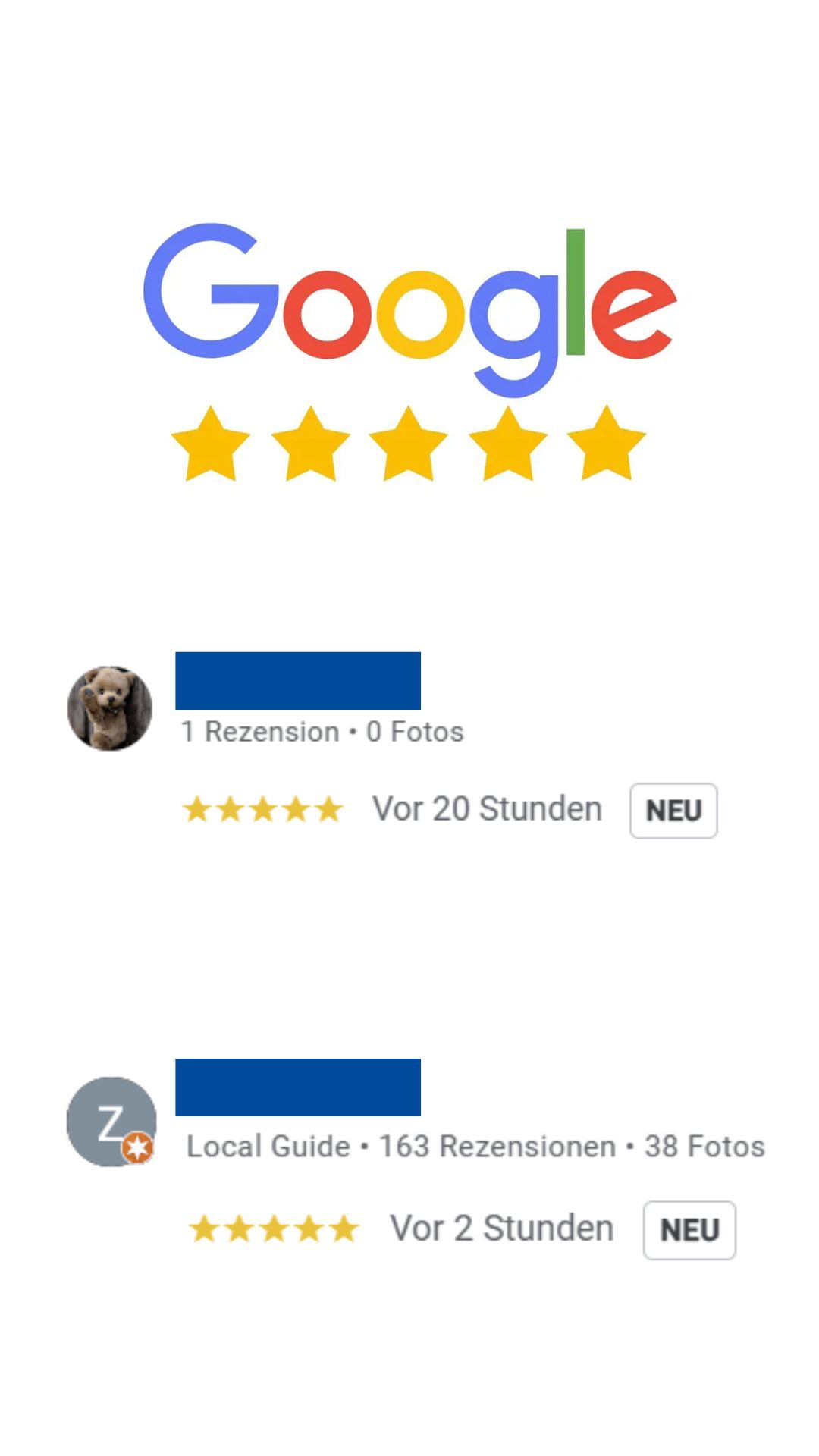 Negative Bewertungen Google